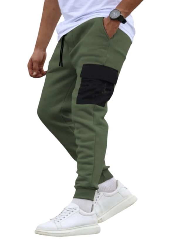 Men’s Stylish Track Pant OLIVE - Image 2