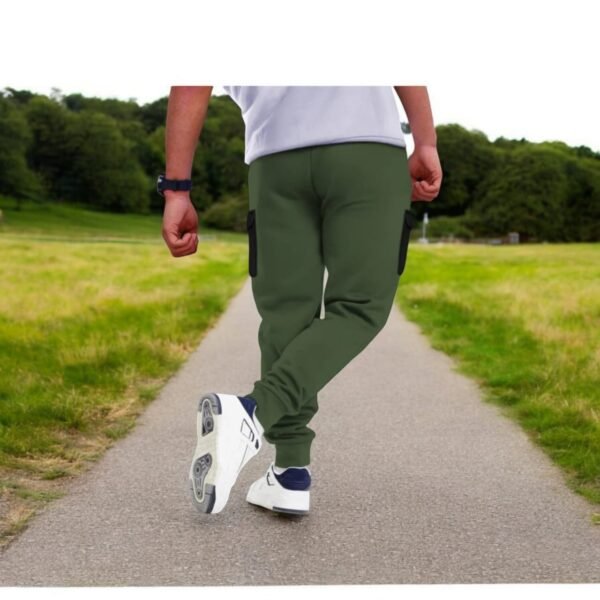 Men’s Stylish Track Pant OLIVE - Image 3